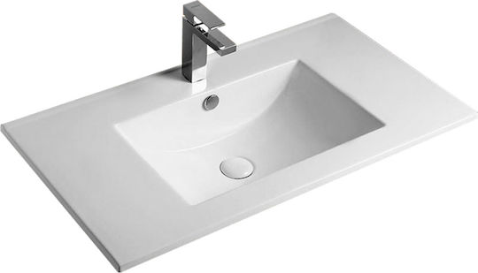 Vinci Solid Επικαθήμενος Νιπτήρας Πορσελάνης 100x46.5cm Solid