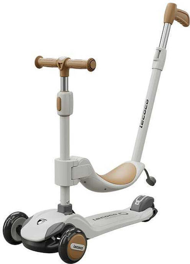 Scooter Kids Scooter Foldable Lecoco 3-Wheel with Seat White