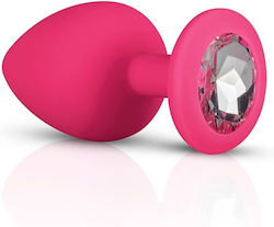 Smd Diamond Silicone Butt Plug Πρωκτική Σφήνα Σιλικόνης 7cm Pink Silver Smd Diamond Silicone Butt Plug Πρωκτική Σφήνα Σιλικόνης 7cm Pink Silver