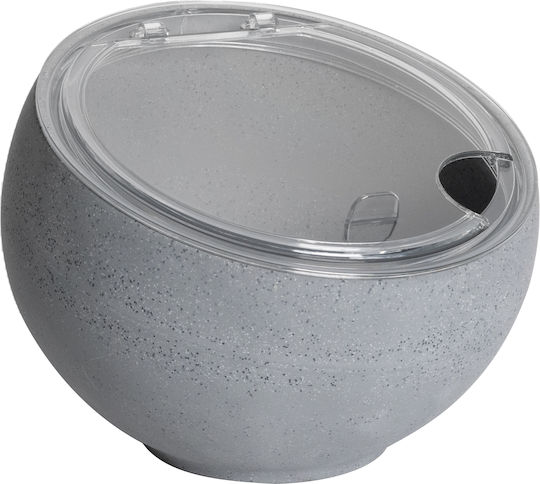 e-exoplismos 1600ml Σειρά Orb Μπωλ Σερβιρίσματος Στρογγυλό από Μελαμίνη Γκρι με Διάμετρο 20εκ. 4τμχ