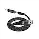 Magnetic / Flat USB-A to Lightning Cable 60W Black