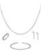 Set with Necklace , Earrings & Ring from Silver with Stones