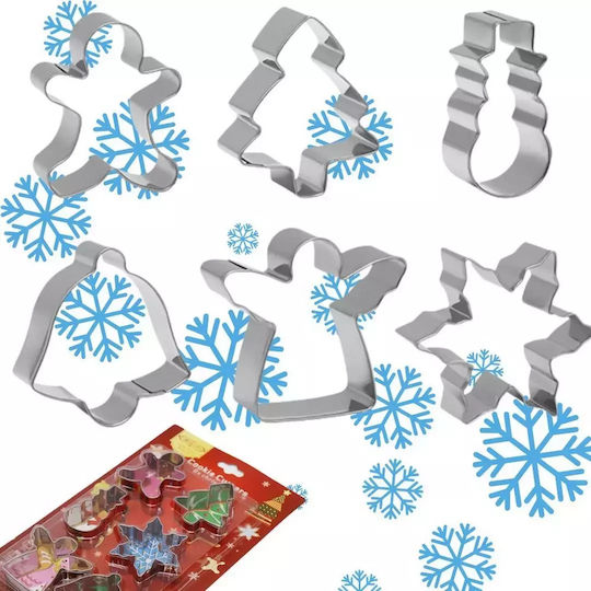 Set 6 Weihnachtskeks-Ausstecher Rostfreier Stahl – Lebkuchen & Dekorative Formen