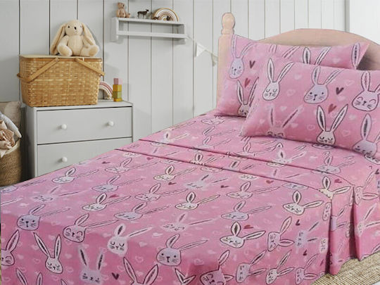 Bettwäsche-Set Einzel Baumwolle Carnation 160x260cm