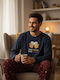 Dark Elephant Men's Winter Pajamas Set Blue/burgundy