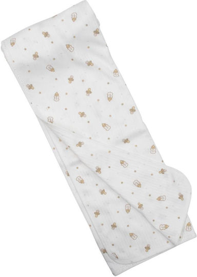 Kamtex Baby Kuscheldecke Ecru 87x87cm.