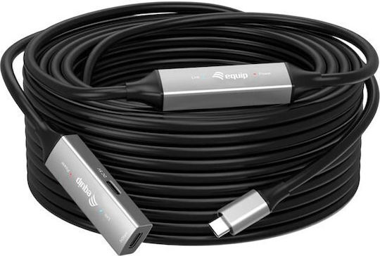 Equip USB 2.0 Cable USB-C male - USB-C Black 10m (133357)
