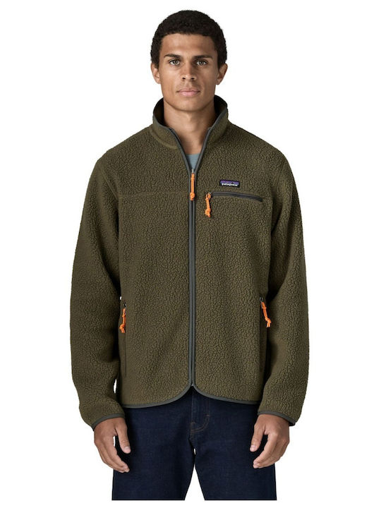 Cardigan Fleece pentru Bărbați Neagră