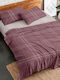 Palatex Σετ Σεντόνια Διπλά Φανελένια 200x260εκ. Beluga Mauve-beige (4τμχ)