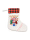 Weihnachtliche Dekorative Socke Leinen L41xB26cm. (Μiverse Designs)