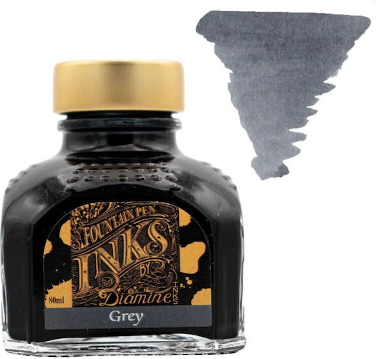 Diamine Ersatz- und Füllfederhaltertinten für Stift Grau 80ml