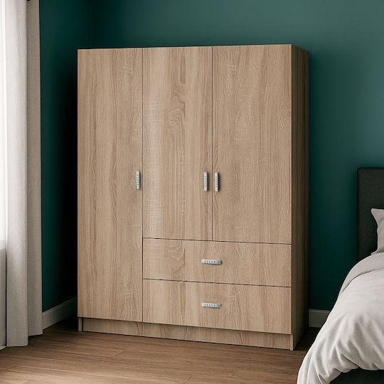 Dreifachtür Kleiderschrank Royal Sonoma 150x58x177cm
