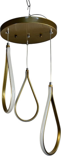 Epiplo-Fos Pendant Light Gold 30x30x80cm