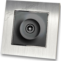 Terminal Black TV Socket Silver Metallic Frame ...