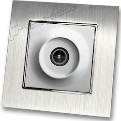 Terminal TV Socket Silver Matte Silver Metallic...