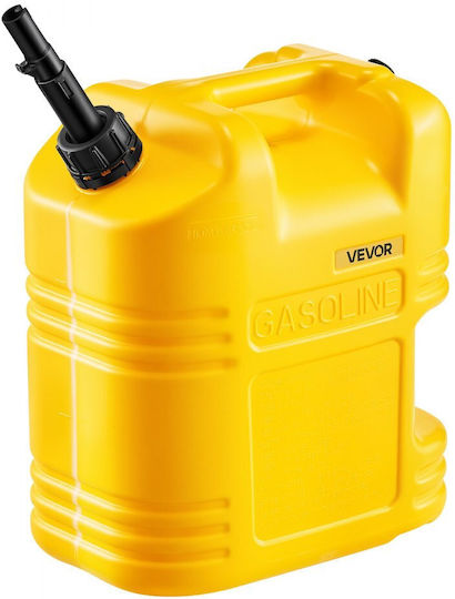 Vevor Fuel Can 19 Liters Gasoline Tank Spout Transparent Scale Maximum Flow 15 Liters Per Minute Safe Leakproof Portable Flat Liquid Container For Cars Motorcycles SUV ATV UTV Yellow 1 Piece