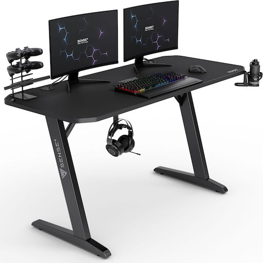 Gaming Office Nomad Wooden Black 140x60cm