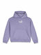Fleece Kids Sweatshirt with Hood and Pockets Purple Watanite