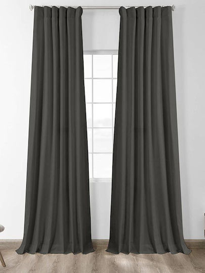 Sunshine Blackout Curtains with Grommets Gray 145x280cm