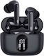 Techsuit WaveBeat 100 In-ear Bluetooth Handsfree Ακουστικά με Θήκη Φόρτισης Μαύρα