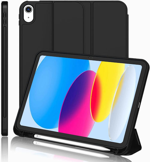 Apple iPad 11 (2025) Stifthalter TPU Silikon Smart Cover – Schwarz