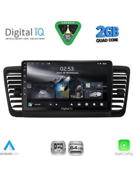 Digital IQ Car Audio System for Subaru Legacy / Outback 2002-2008 (Bluetooth/USB/WiFi/GPS/Apple-Carplay/Android-Auto) with Touch Screen 9"