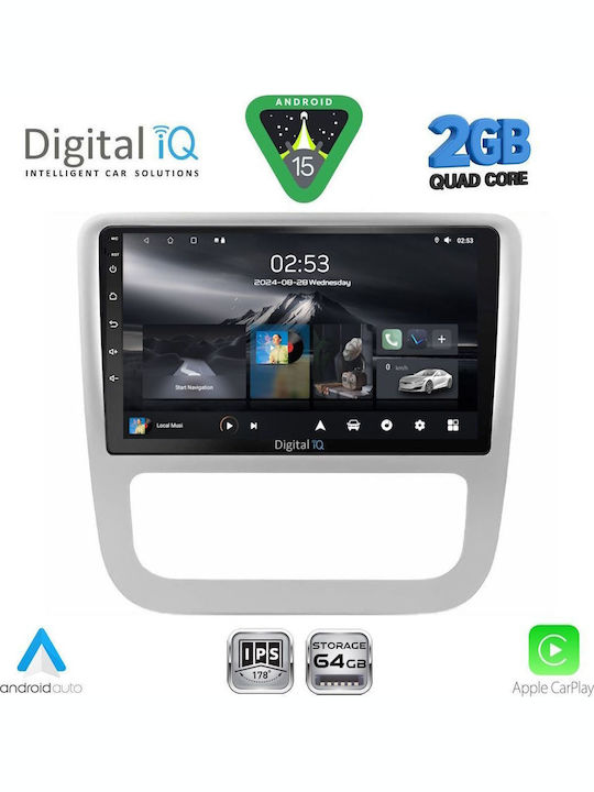 Digital IQ Car Audio System for Volkswagen Eos / Scirocco 2006 with Clima (Bluetooth/USB/WiFi/GPS/Apple-Carplay/Android-Auto) with Touch Screen 9"