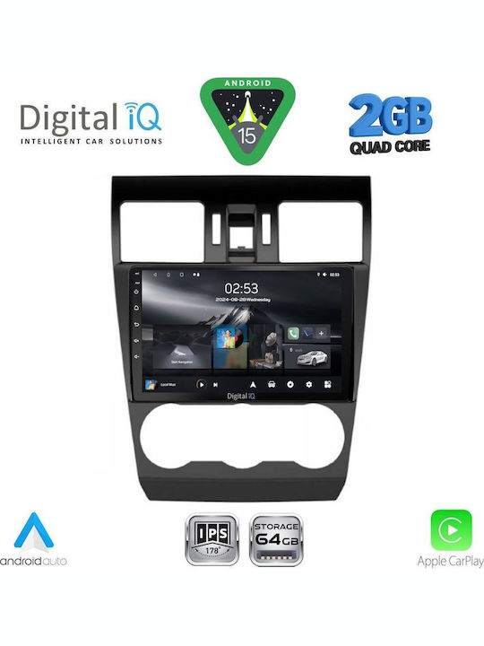 Digital IQ Car Audio System for Subaru Forester / Impreza 2013-2019 (Bluetooth/USB/WiFi/GPS/Apple-Carplay/Android-Auto) with Touch Screen 9"