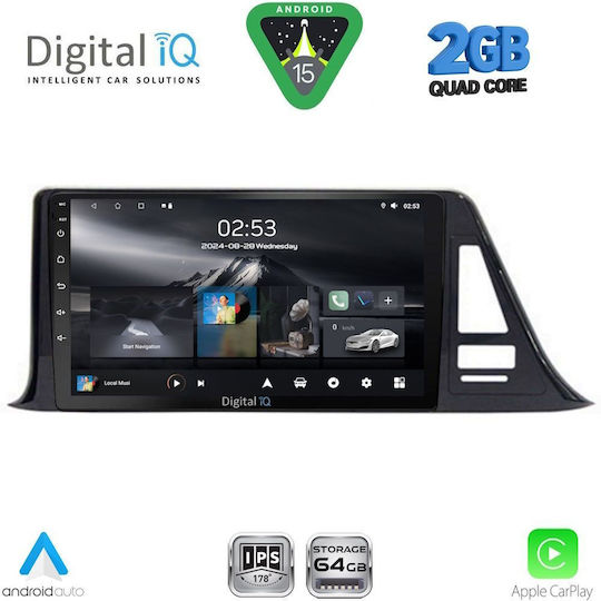 Digital IQ Car Audio System for Toyota C-HR 2017 (Bluetooth/USB/WiFi/GPS/Apple-Carplay/Android-Auto) with Touch Screen 9"