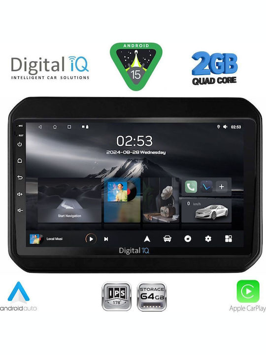 Digital IQ Car Audio System for Suzuki Ignis 2016 (Bluetooth/USB/WiFi/GPS/Apple-Carplay/Android-Auto) with Touch Screen 9"
