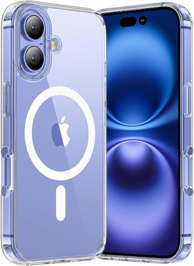 Tech-Protect Back Cover Plastic / Silicone Transparent (iPhone 16)