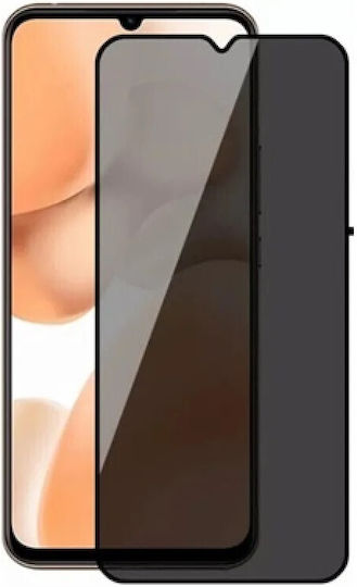 Пълно лепило Поверителност Закалено стъкло за цялото лице Черен (Redmi Note 12 4G)