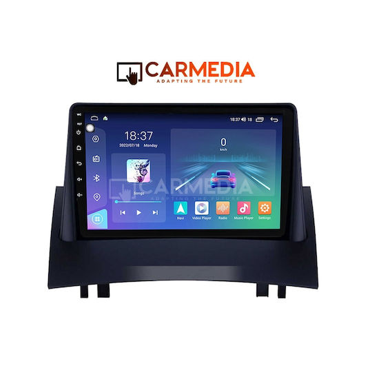 Carmedia Ηχοσύστημα Αυτοκινήτου για Renault Megane 2002-2008 (Bluetooth/USB/WiFi/GPS/Apple-Carplay/Android-Auto) με Οθόνη Αφής 9"