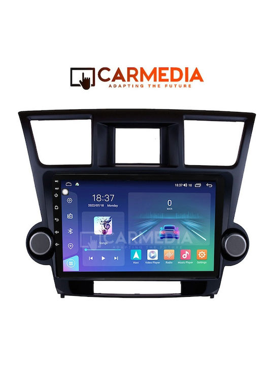 Carmedia Car Audio System for Toyota Highlander 2008-2015 (Bluetooth/USB/WiFi/GPS/Apple-Carplay/Android-Auto) with Touch Screen 10"