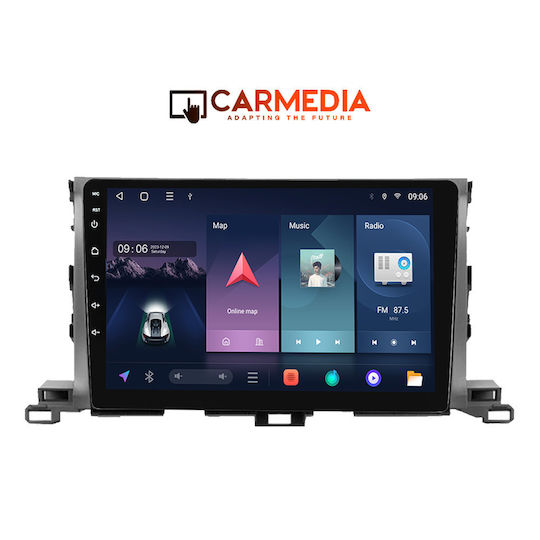 Carmedia Ηχοσύστημα Αυτοκινήτου για Toyota Highlander 2014-2019 (Bluetooth/USB/WiFi/GPS/Apple-Carplay/Android-Auto) με Οθόνη Αφής 10"