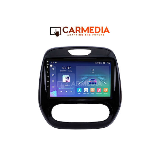 Carmedia Car Audio System for Renault Captur 2013-2019 with A/C (Bluetooth/USB/WiFi/GPS/Apple-Carplay/Android-Auto) with Touch Screen 9"