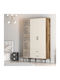Wardrobe Three Doors Pt Lidya Cream 120x47x201cm