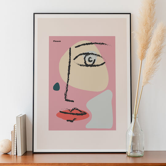 Poster Pablo Picasso Abstract Collage Art237 21cm X 30cm White Frame Pvc