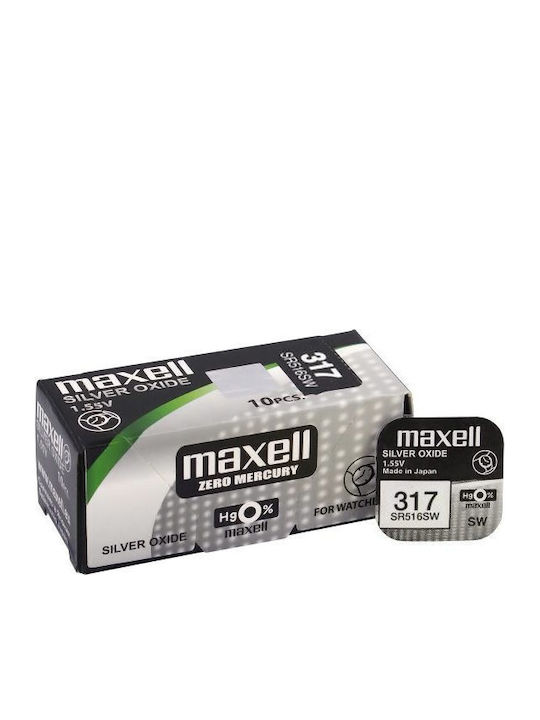 Maxell 317/SR516SW Silver Oxide Watch Battery SR516 1.55V 1pcs
