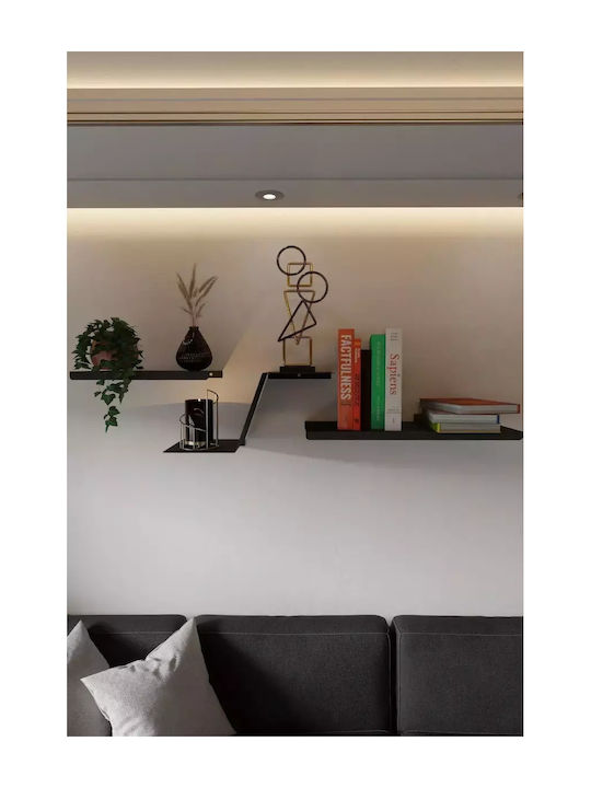 Set 3 Rafturi Negre Moderne De Perete Decorative Living 15x10cm