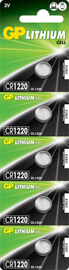 GP Batteries Lithium Cell Μπαταρίες CR1220 3V 5τμχ