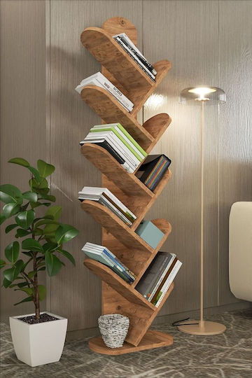 Bibliotecă Decorativă 10 Rafturi Culoare Nuc 40x36x147cm