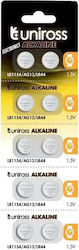 Uniross Baterii Alkaline Pentru Ceasuri LR44 1.5V 10 Buc