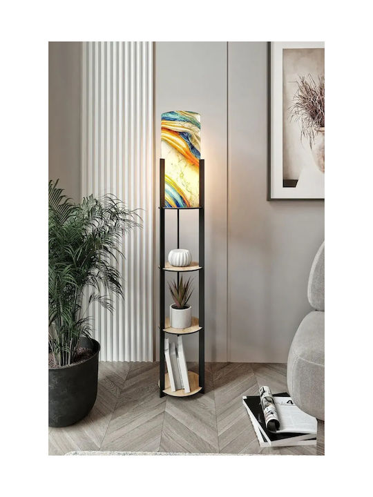 Επιδαπέδιο Φωτιστικό Στρογγυλά Ράφια 25x135cm