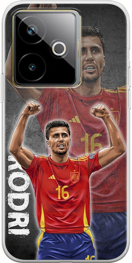 Euro 2024 Rodri Realme Gt 7 5g Гъвкав TPU Прозрачен Силикон