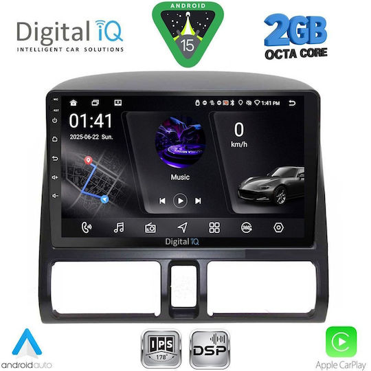 Digital IQ Car Audio System for Honda CR-V 1996-2006 with Clima (Bluetooth/USB/WiFi/GPS/Apple-Carplay/Android-Auto) with Touch Screen 9"