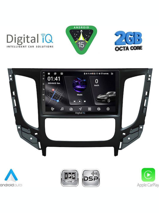 Digital IQ Car Audio System for Mitsubishi L200 2015-2019 with A/C (Bluetooth/USB/WiFi/GPS/Apple-Carplay/Android-Auto) with Touch Screen 9"