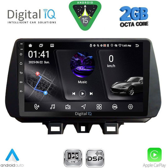 Digital IQ Ηχοσύστημα Αυτοκινήτου για Hyundai Tucson 2019-2023 (Bluetooth/USB/WiFi/GPS/Apple-Carplay/Android-Auto) με Οθόνη Αφής 9"