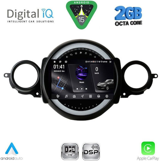 Digital IQ Car Audio System for Mini Cooper / Clubman 2011-2013 (Bluetooth/USB/WiFi/GPS/Apple-Carplay/Android-Auto) with Touch Screen 9"