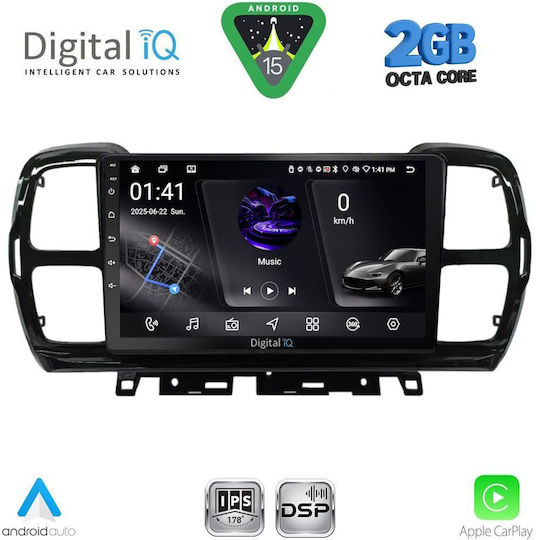 Digital IQ Car Audio System for Citroen C5 Aircross 2017-2021 (Bluetooth/USB/WiFi/GPS/Apple-Carplay/Android-Auto) with Touch Screen 9"